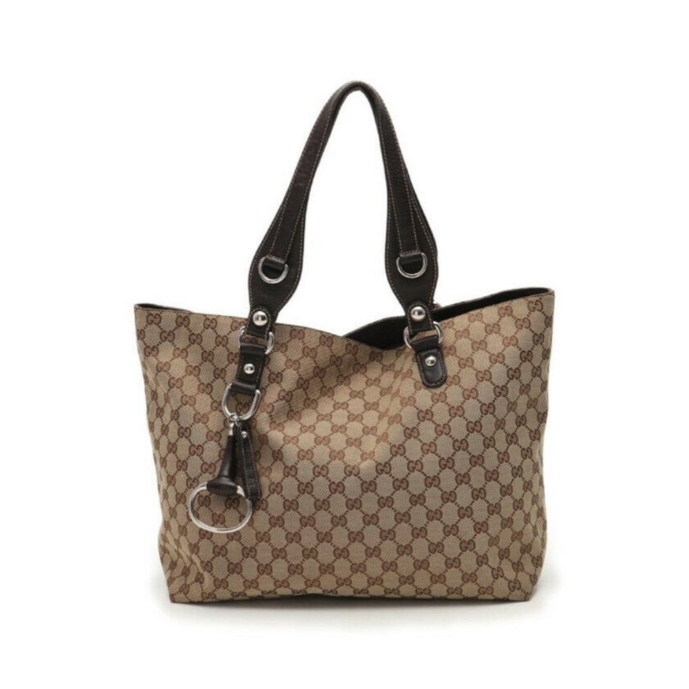 100% Authentic GUCCI GG Canvas Tote Bag - Picture 1 of 13